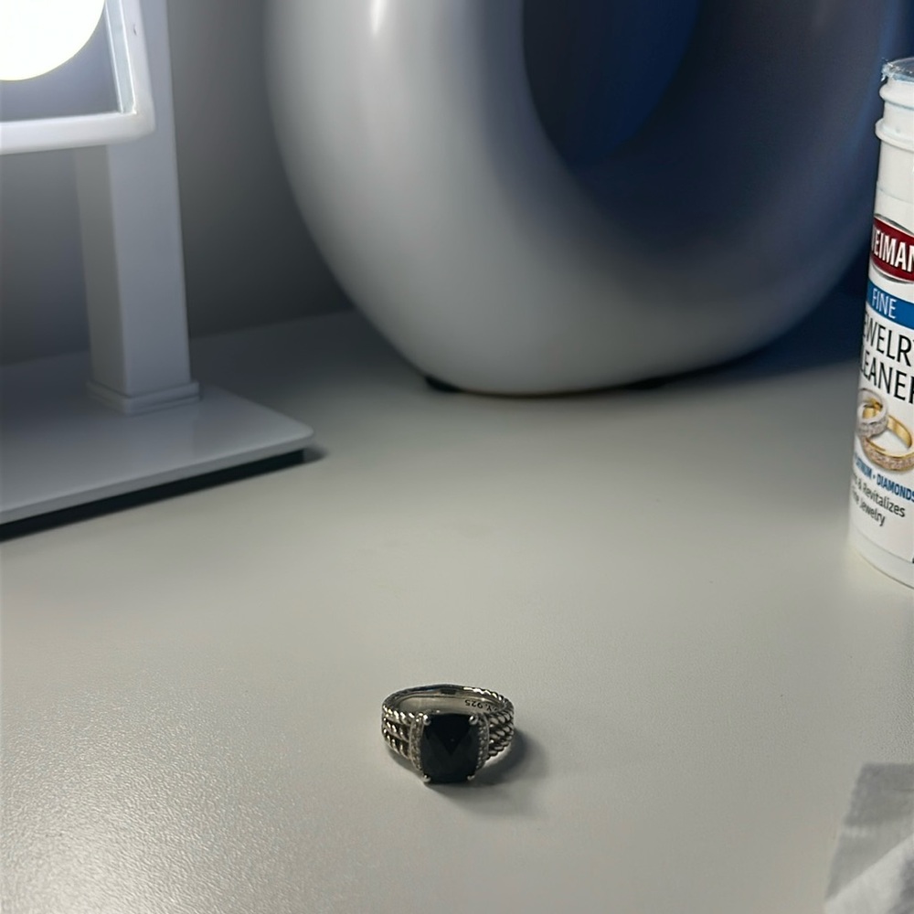 David Yurman Black Onyx Diamond Ring